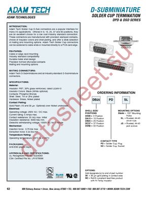 DB25-SD datasheet  